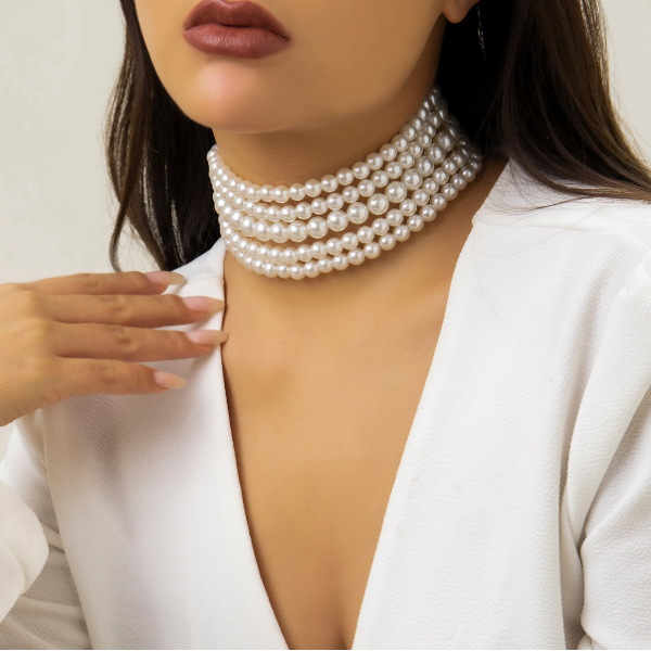 Чокер з перлами "Wonder Pearl", перлинний чокер, 35х7 см