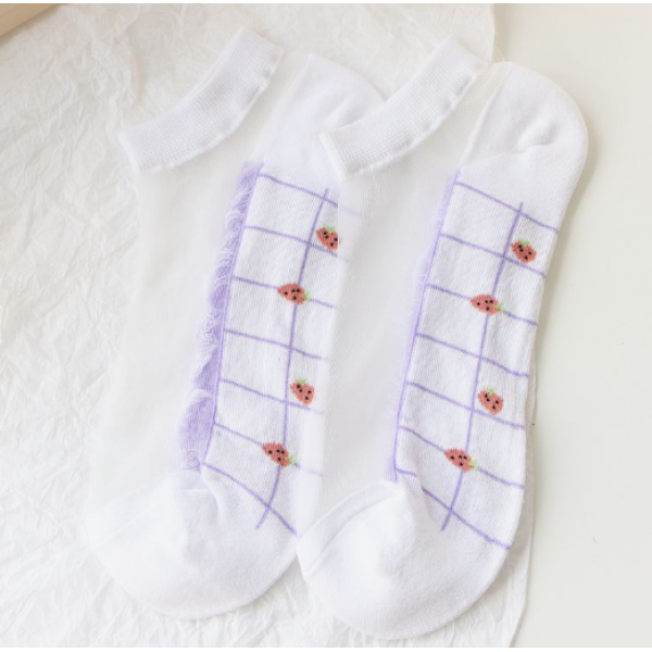 Шкарпетки жіночі літні, нейлонові літні шкарпетки з принтом, 36-39