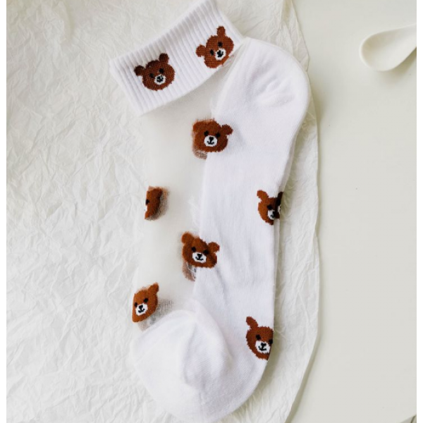 Шкарпетки жіночі літні, нейлонові літні шкарпетки з принтом, 36-39