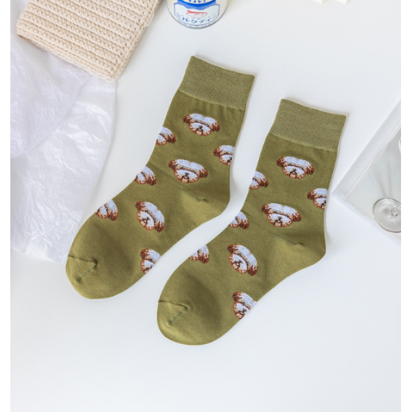 Шкарпетки жіночі бавовняні "Puppy", шкарпетки середньої довжини, різні кольори