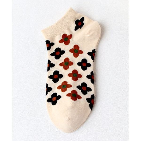 Шкарпетки бавовняні жіночі, з принтом, різні кольори, 36-39 Шкарпетки бавовняні жіночі, з принтом, різні кольори, 36-39