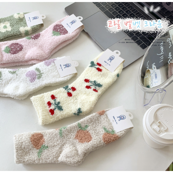 Шкарпетки махрові жіночі, теплі шкарпетки з принтом, різні види, 36-39