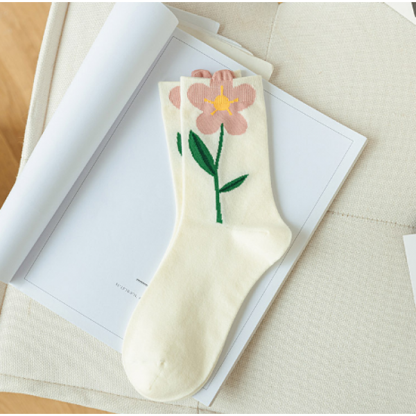 Носки женские хлопковые, носки средней длины, разные цвета, 36-39