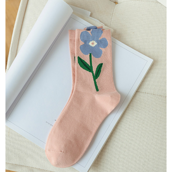 Носки женские хлопковые, носки средней длины, разные цвета, 36-39