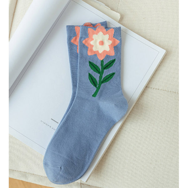 Носки женские хлопковые, носки средней длины, разные цвета, 36-39