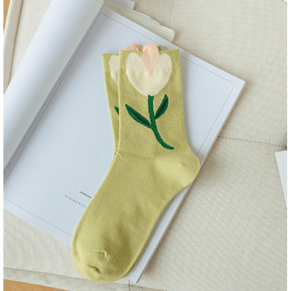 Носки женские хлопковые, носки средней длины, разные цвета, 36-39