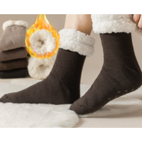 Шкарпетки теплі, шкарпетки середньої довжини, утеплені шкарпетки з підошвою, два кольори, 38-41