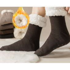Шкарпетки теплі, шкарпетки середньої довжини, утеплені шкарпетки з підошвою, два кольори, 38-41