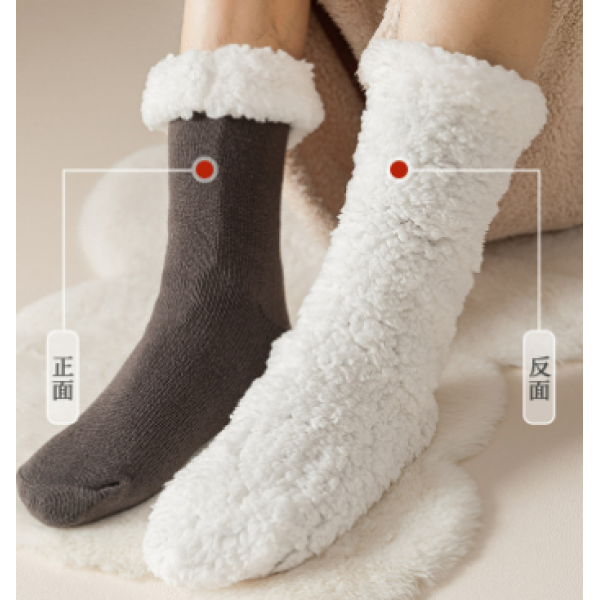 Шкарпетки теплі, шкарпетки середньої довжини, утеплені шкарпетки з підошвою, два кольори, 38-41