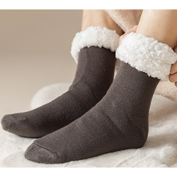 Шкарпетки теплі, шкарпетки середньої довжини, утеплені шкарпетки з підошвою, два кольори, 38-41