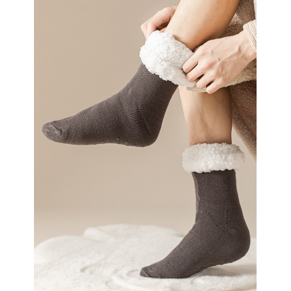 Шкарпетки теплі, шкарпетки середньої довжини, утеплені шкарпетки з підошвою, два кольори, 38-41