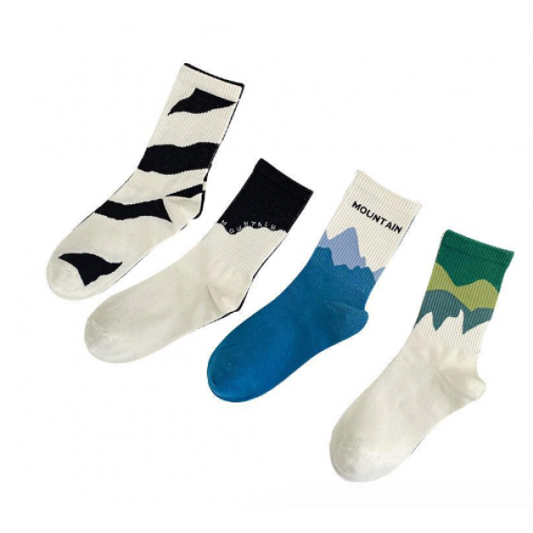 Шкарпетки жіночі бавовняні, різнокольорові, парні шкарпетки різних кольорів, шкарпетки середньої довжини, різні кольори, 36-39