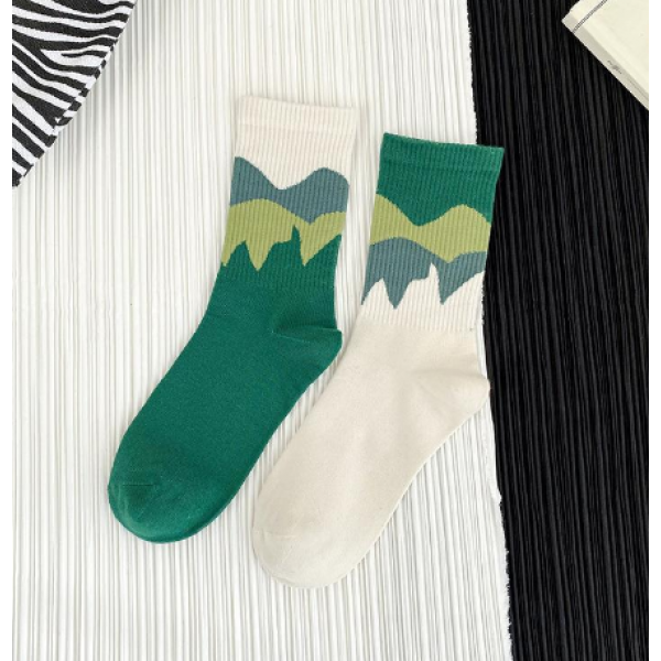 Шкарпетки жіночі бавовняні, різнокольорові, парні шкарпетки різних кольорів, шкарпетки середньої довжини, різні кольори, 36-39