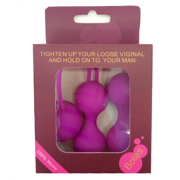 Набір вагінальних кульок Bolas, вагінальні кульки для вправ Кегеля, силікон, 3 шт
