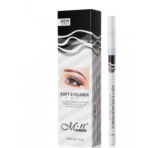 Олівець для очей Menow Soft Eyeliner Pencil, білий олівець - підводка для очей, 1 г