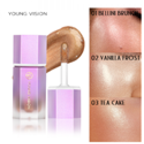 Хайлайтер рідкий із шиммером Young Vision, хайлайтер із аплікатором, рідкий люмінайзер, 3 кольори