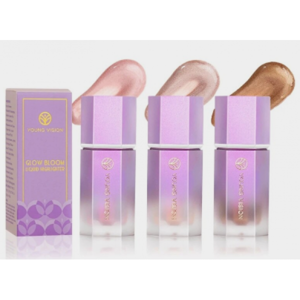 Хайлайтер рідкий із шиммером Young Vision, хайлайтер із аплікатором, рідкий люмінайзер, 3 кольори