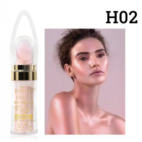 Хайлайтер для обличчя із шиммером Julystar Polvo De Hadas Magic Colour Shiner, 6 кольорів, 10 г