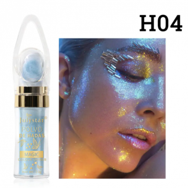 Хайлайтер для обличчя із шиммером Julystar Polvo De Hadas Magic Colour Shiner, 6 кольорів, 10 г