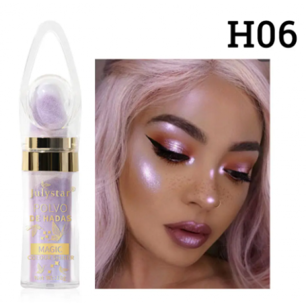 Хайлайтер для обличчя із шиммером Julystar Polvo De Hadas Magic Colour Shiner, 6 кольорів, 10 г