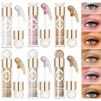 Тіні для повік рідкі Collagen Glow Fusion Eyeshadow, рідкі тіні для повік з шиммером, 6 кольорів