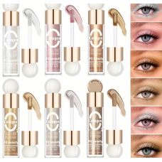 Тіні для повік рідкі Collagen Glow Fusion Eyeshadow, рідкі тіні для повік з шиммером, 6 кольорів