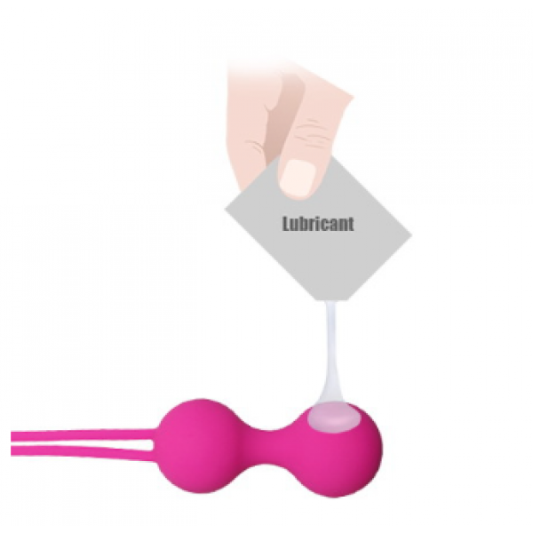 Набір вагінальних кульок Vaginal Balls, вагінальні рожеві кульки для вправ Кегеля, силікон, 3 шт