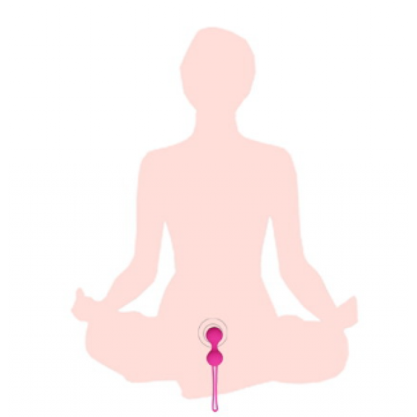 Набір вагінальних кульок Vaginal Balls, вагінальні рожеві кульки для вправ Кегеля, силікон, 3 шт