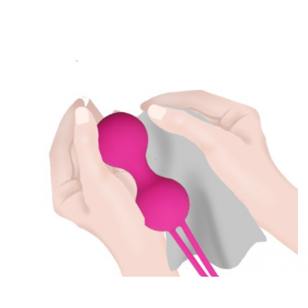 Набір вагінальних кульок Vaginal Balls, вагінальні рожеві кульки для вправ Кегеля, силікон, 3 шт
