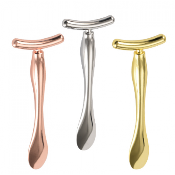 Масажна палочка металева Т - подібна для масажу, масажний аплікатор для крему навколо очей, 3,5х9,5 см