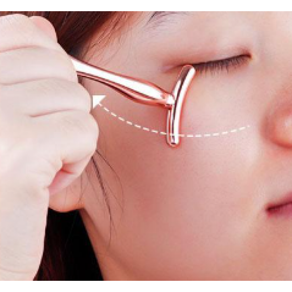 Масажна палочка металева Т - подібна для масажу, масажний аплікатор для крему навколо очей, 3,5х9,5 см