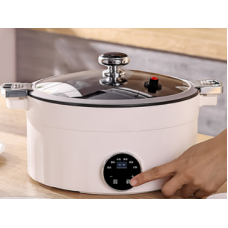 Каструля - скороварка керамічна, багатофункціональна електрична каструля, 4 л