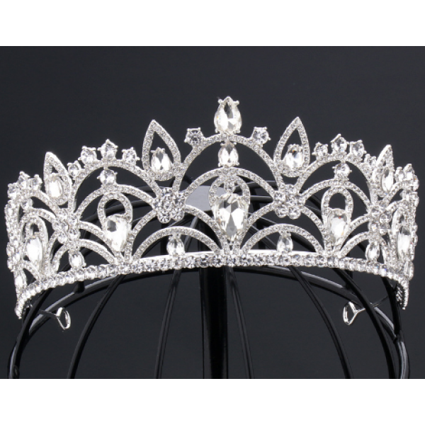 Корона на голову "Shine Stones", с камнями, серебро