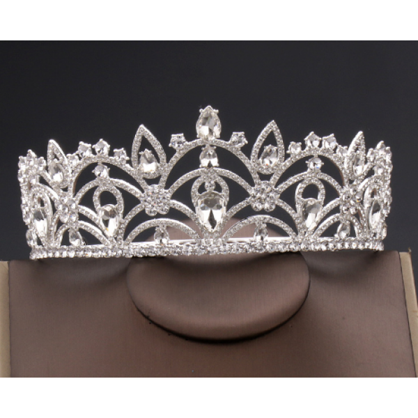Корона на голову "Shine Stones", с камнями, серебро