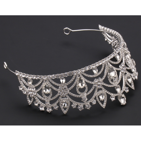 Корона на голову "Shine Stones", с камнями, серебро