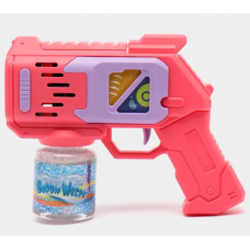Пістолет бульбашковий Bubble Gun, дитячий генератор мильних бульбашок з підсвіткою, 10 отворів, 2 кольори