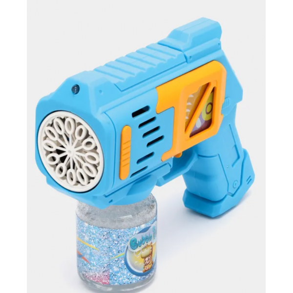 Пистолет пузырьковый Bubble Gun, детский генератор мыльных пузырей с подсветкой, 10 отверстий, 2 цвета