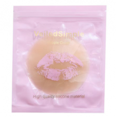 Наклейки силіконові багаторазові наклейки для грудей на соски "круглі",Veiled Simple, стікіні, пестис, діаметр 9 см (1 пара)