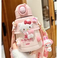 Пляшка для води Hello Kitty, дитяча пляшка - термос із нержавіючої сталі, 600 мл