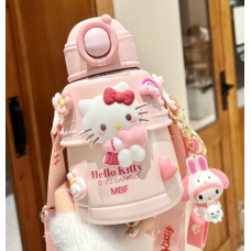 Пляшка для води Hello Kitty, дитяча пляшка - термос із нержавіючої сталі, 600 мл