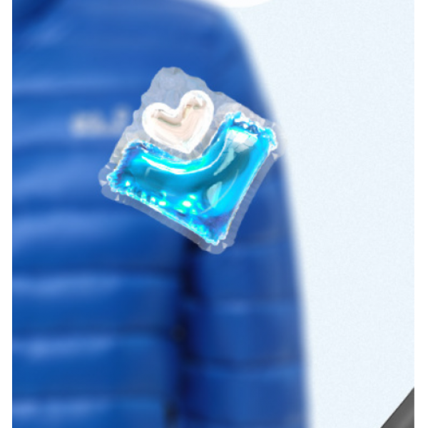 Гелева капсула для прання, капсула у формі серця, з фруктовим ароматом, 1 шт