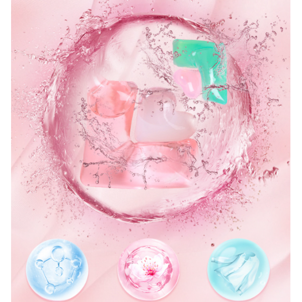 Гелева капсула для прання, капсула у формі серця, з квітковим ароматом, 1 шт