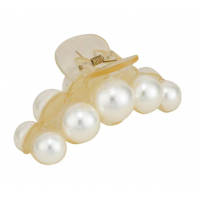 Крабик для волос "Small Pearls", с жемчугом, 3,5х8 см
