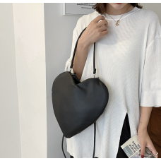 Сумка жіноча у формі серця "Heart", водонепроникна, чорна, 30х31х2 см
