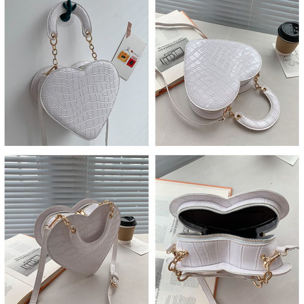 Сумка жіноча у формі серця "Colors Hearts", екошкіра, різні кольори, 23х20х8 см