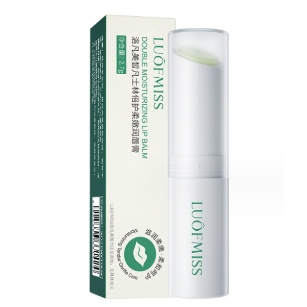 Бальзам для губ Luofmiss Double Moisturizing Lip Balm, з перцевою м'ятою, 2,7 г