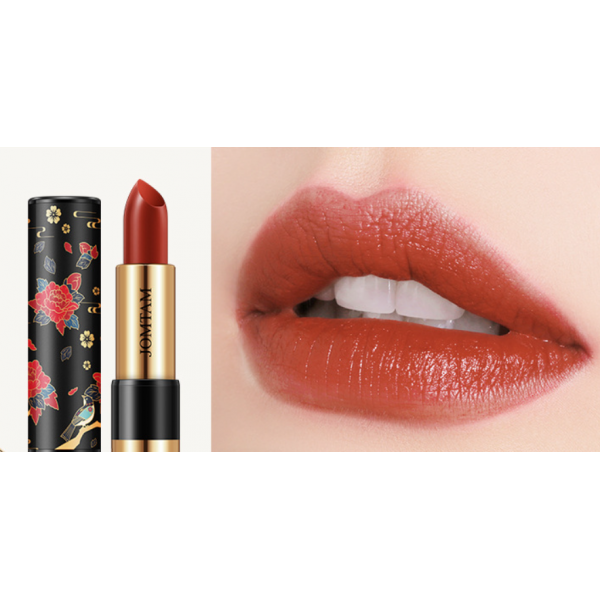 Помада для губ глянсова Jomtam Colorful Beauty Lipstick, колір рожевий з моркв`яним відтінком, 3,5 г