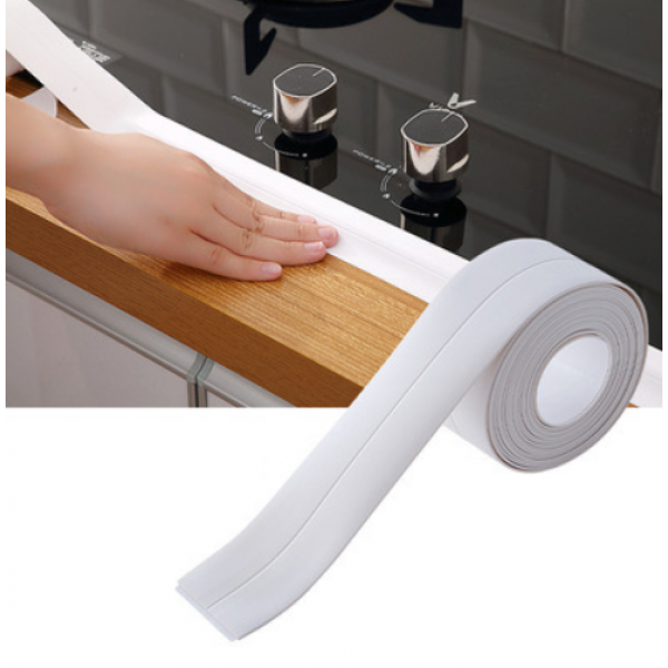 Стрічка самоклеюча водонепроникна, стрічка для ванн та раковин, біла, 3,8х3,2 м