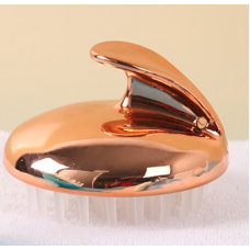 Масажер для шкіри голови, щітка, Head Cleansing Brush, силіконовий, золото