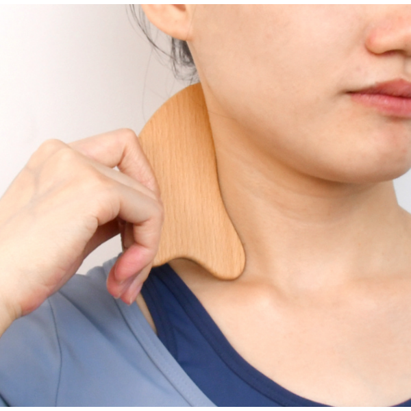 Шкребок Гуаша, дерев'яна букова пластина, масажер для Гуаша, 10х6 см